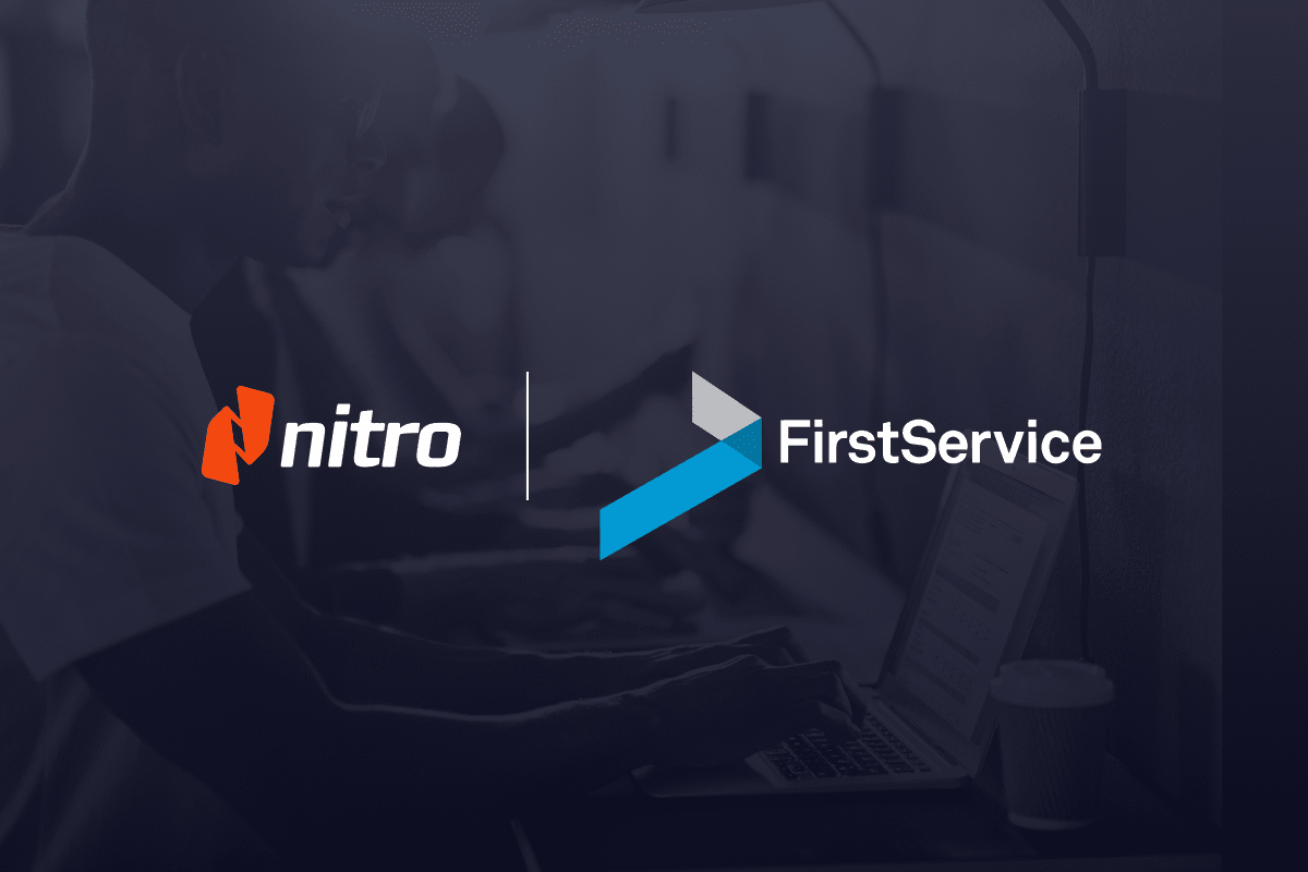 Resource Card showing Nitro PDF and First Service logos